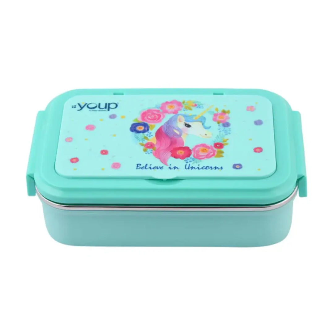 Magical Unicorn Stainless Steel Lunch Box - Crazy (850 ml) - Green