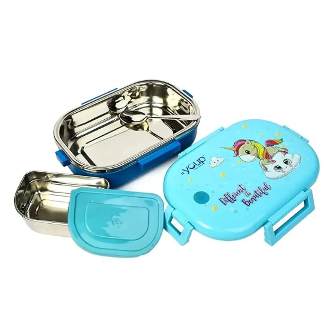 Magical Unicorn Stainless Steel Lunch Box - Break Time (850 ml) - Blue