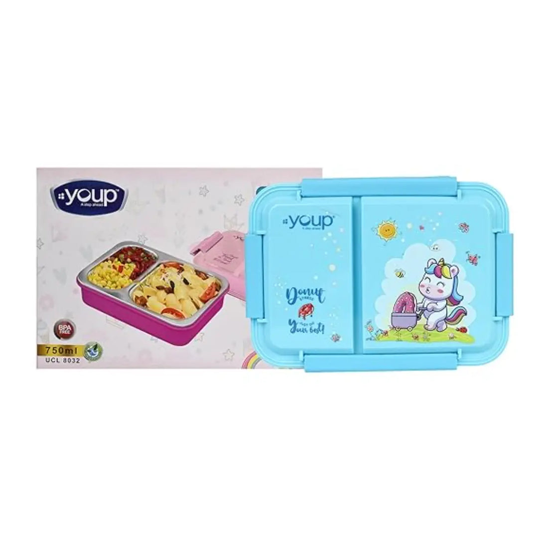 Magical Unicorn Stainless Steel Lunch Box - Picnic (750 ml) - Blue