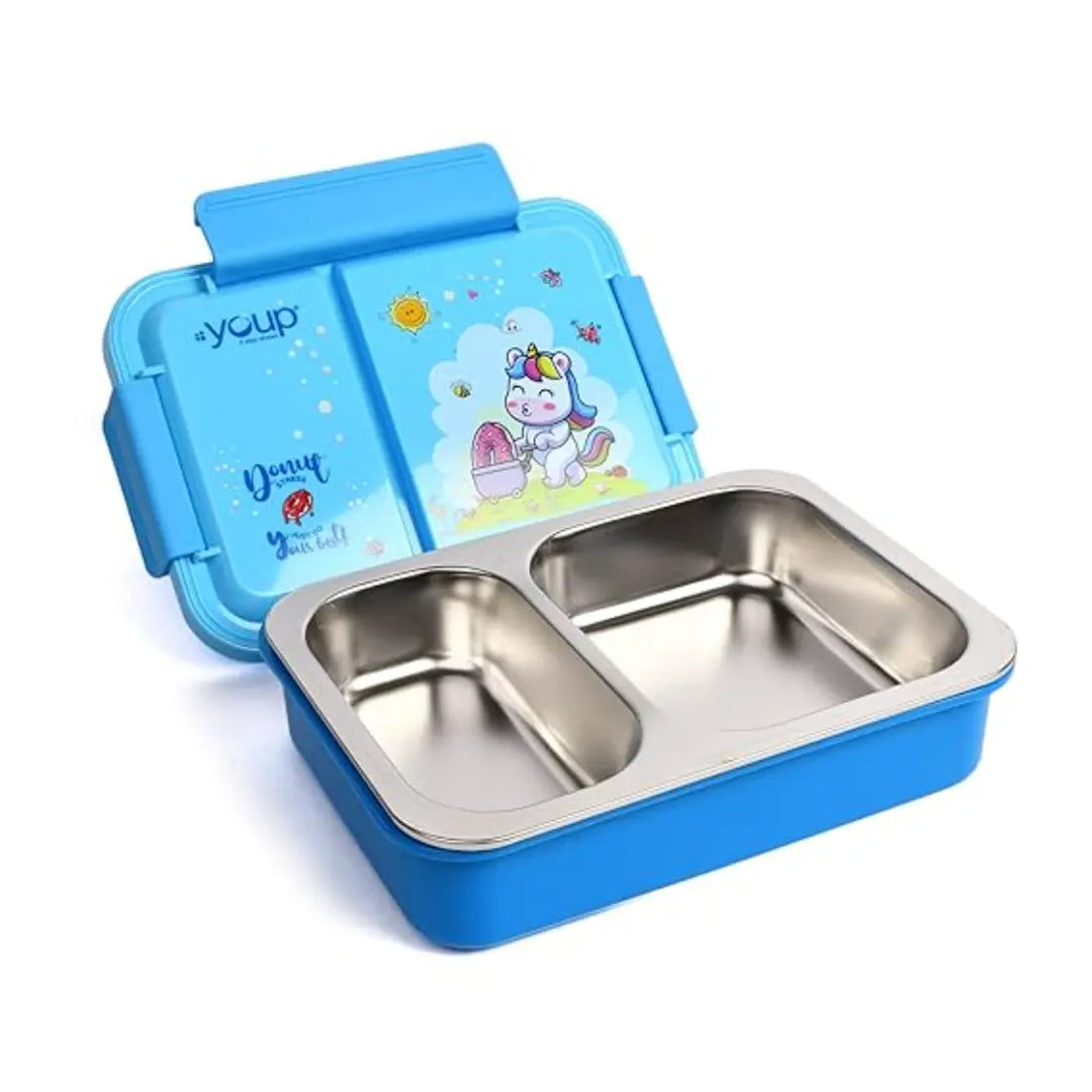 Magical Unicorn Stainless Steel Lunch Box - Picnic (750 ml) - Blue