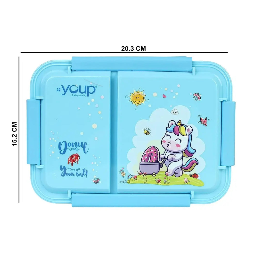 Magical Unicorn Stainless Steel Lunch Box - Picnic (750 ml) - Green