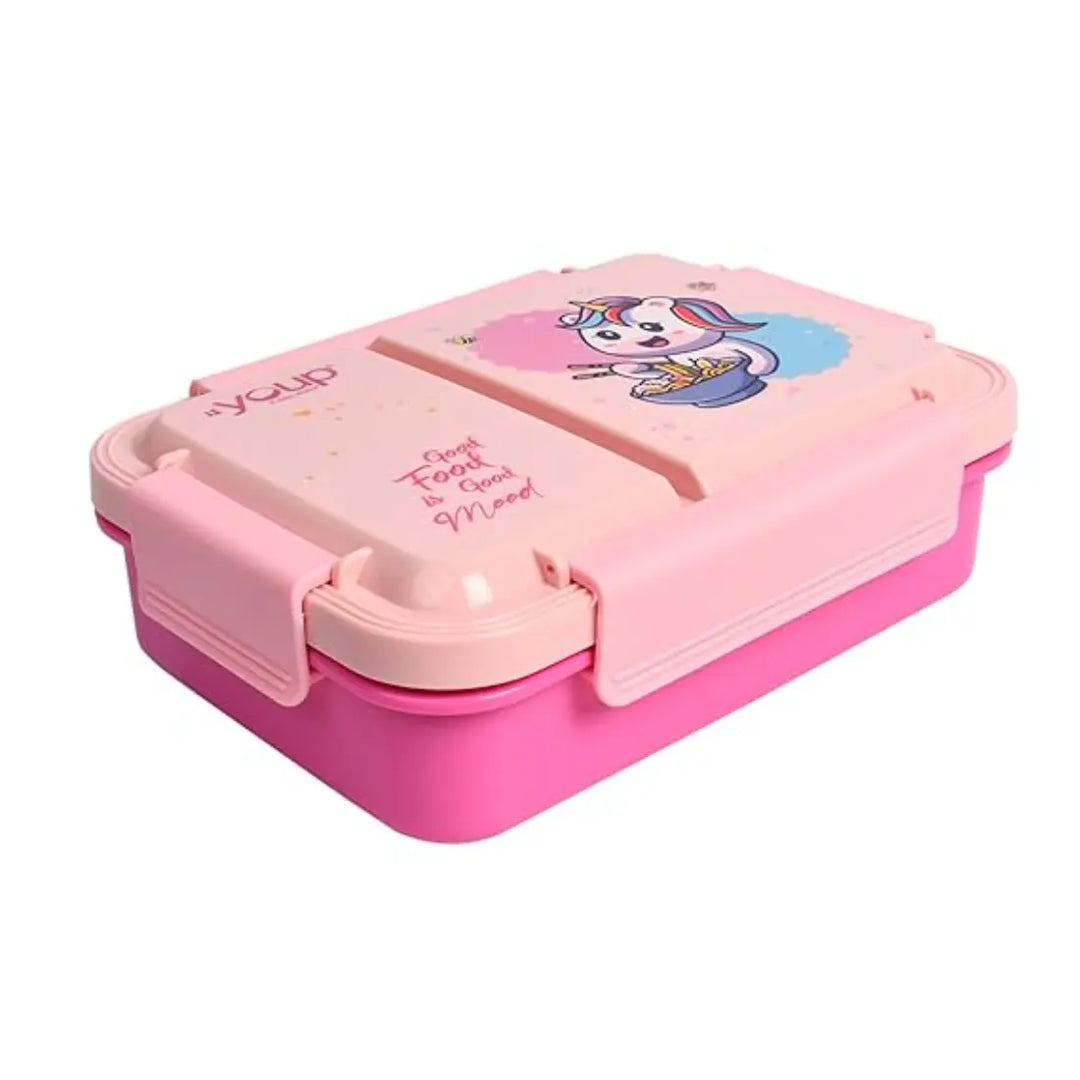 Magical Unicorn Stainless Steel Lunch Box - Picnic (750 ml) - Pink