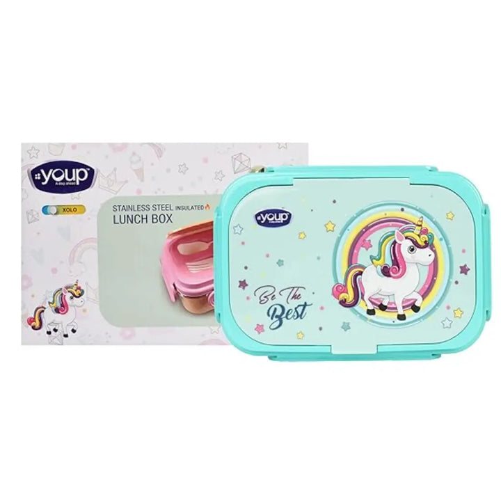 Magical Unicorn Stainless Steel Lunch Box - Xolo (850 ml) - Green