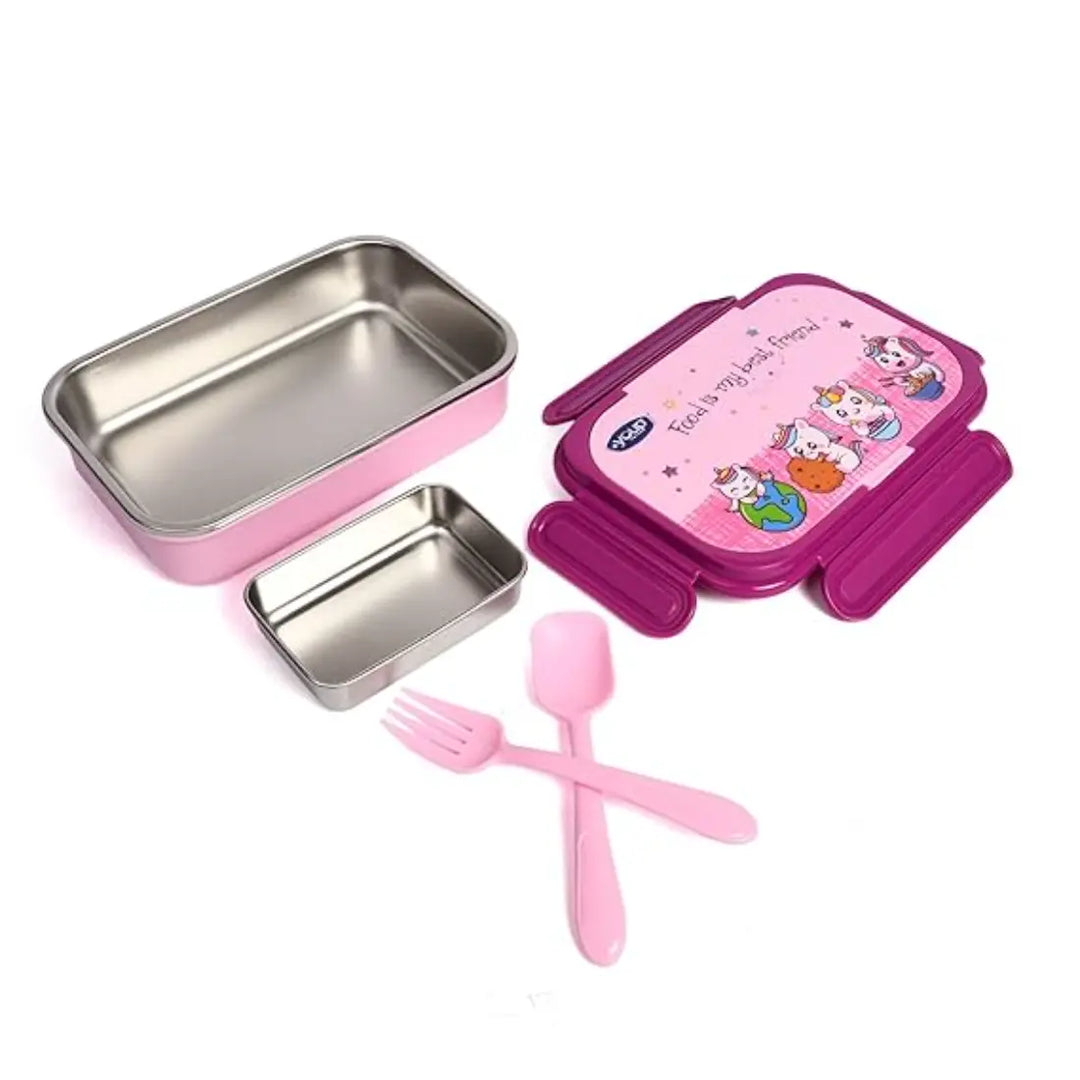 Magical Unicorn Stainless Steel Lunch Box - Xolo (850 ml) - Pink