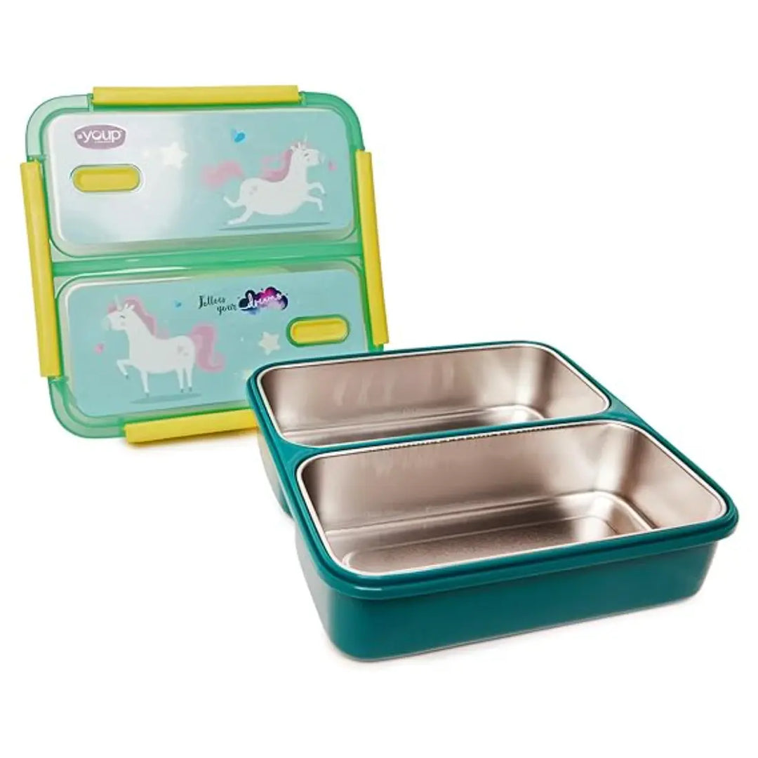 Magical Unicorn Stainless Steel Lunch Box - Pluto (1100 ml) - Green