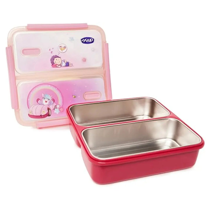 Magical Unicorn Stainless Steel Lunch Box - Pluto (1100 ml) - Pink