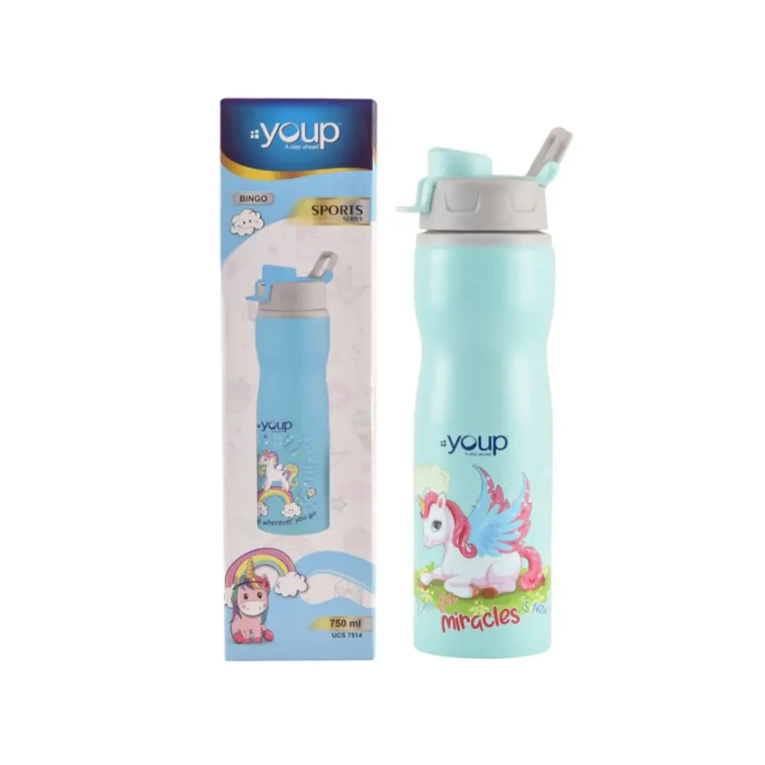 Magical Unicorn Stainless Steel Bottle - Bingo (750 ml) - Green