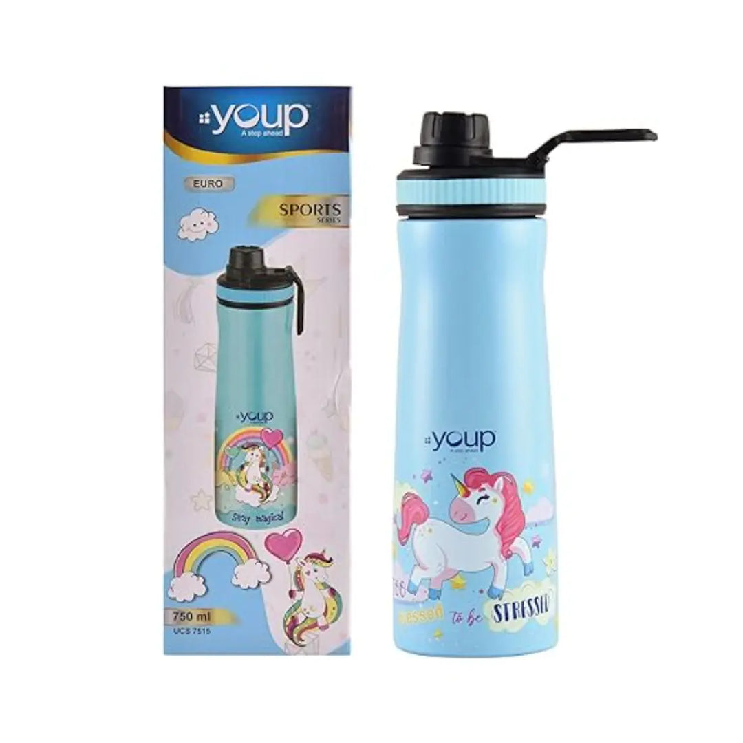 Magical Unicorn Stainless Steel Bottle - Euro (750 ml) - Blue