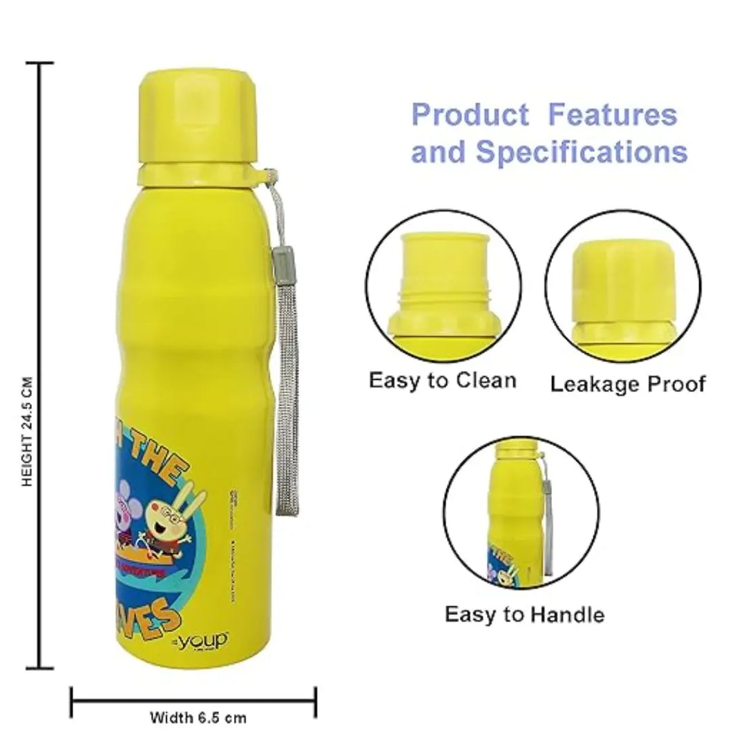 Magical Unicorn Stainless Steel Bottle - Ocean (500 ml) - Yellow