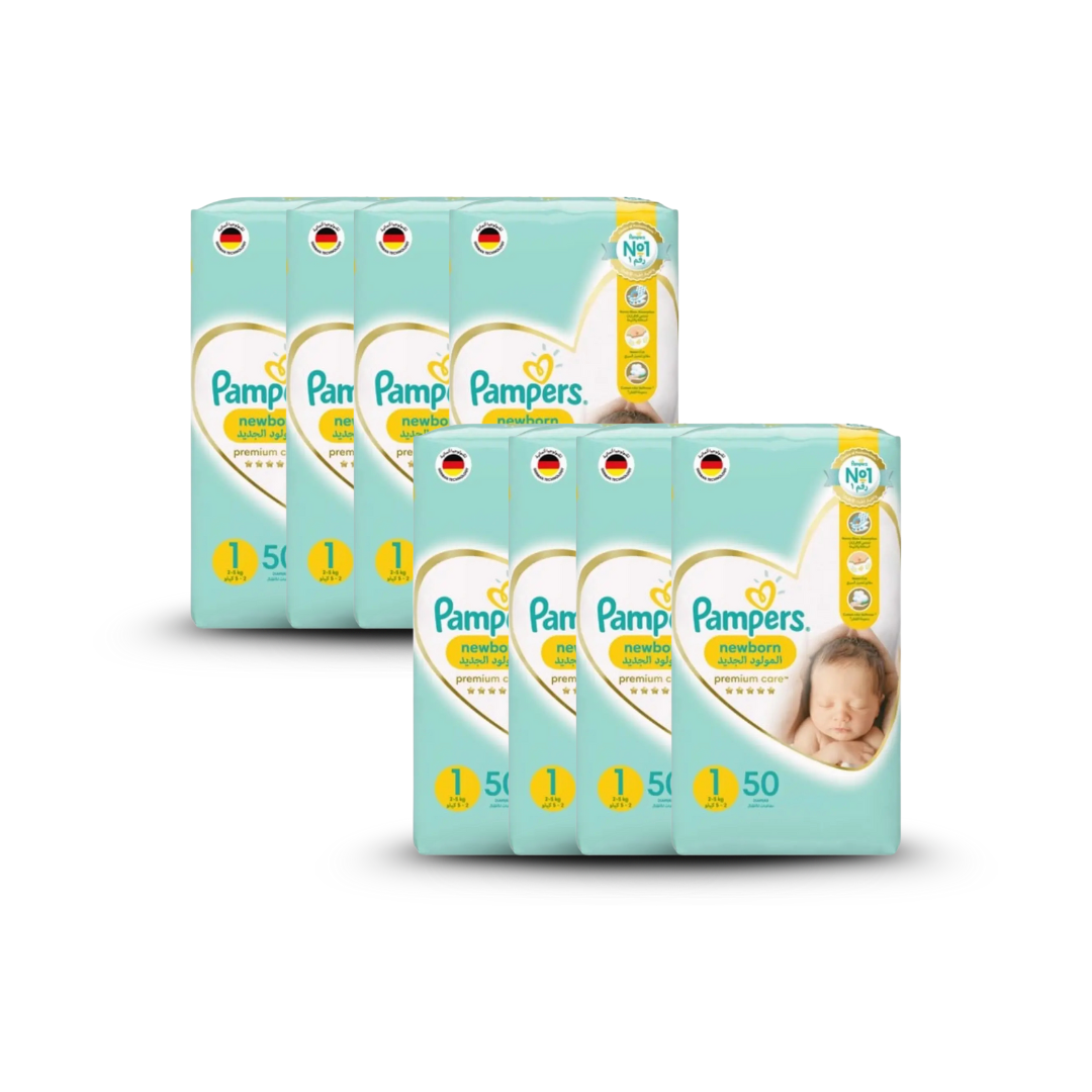 Pampers Premium Care Taped Diapers Size 1 (50 pcs) (2-5KG)