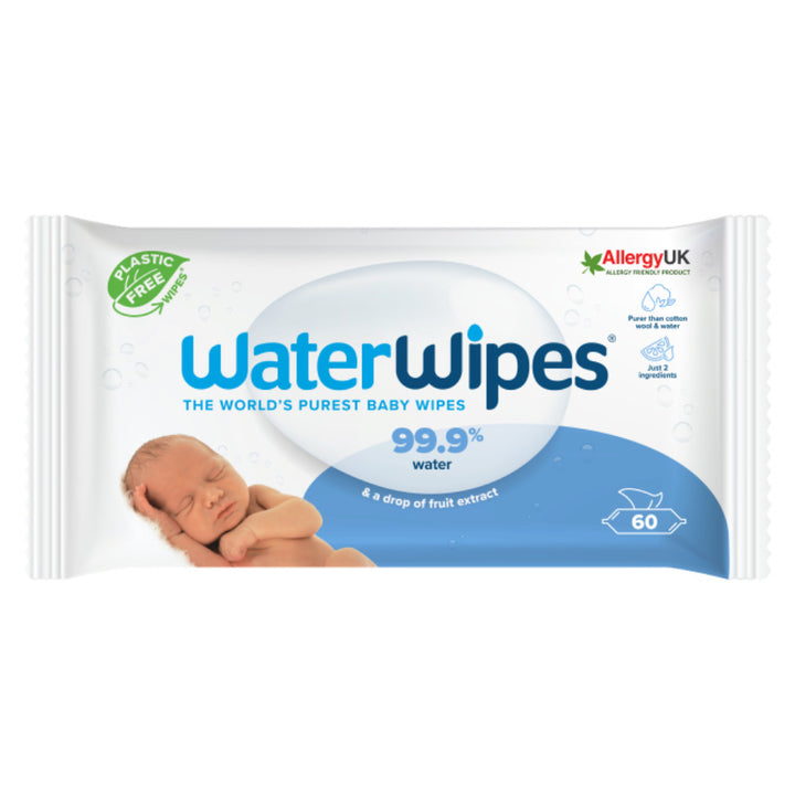 WaterWipes The World's Purest Baby Wipes 99.9% Water - Pack of 60