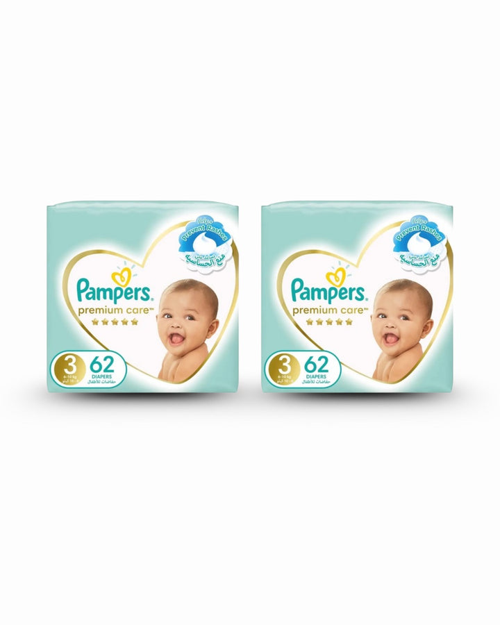 Pampers Premium Care Taped Diapers Size 3 (62 pcs) (6-10KG)