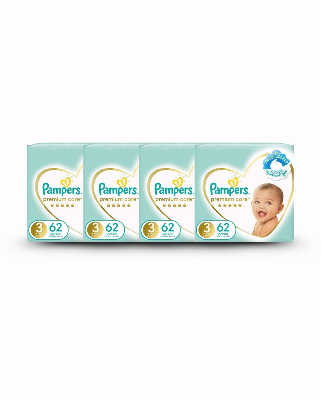 Pampers Premium Care Taped Diapers Size 3 (62 pcs) (6-10KG)