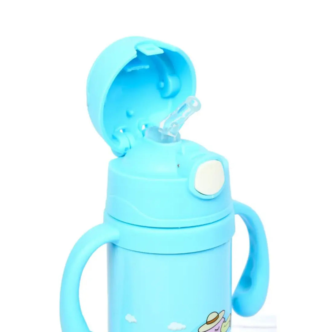 Youp 2in1 Stainless Steel Straw Sipper & Feeding Bottle - Eudora (220 ml) - Blue