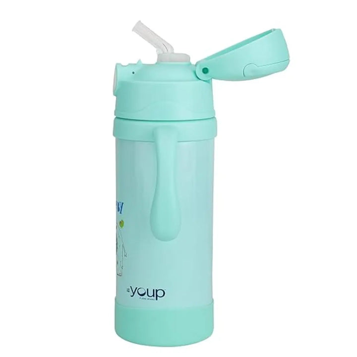 Youp 2in1 Stainless Steel Straw Sipper & Feeding Bottle - Eudora (220 ml) - Green