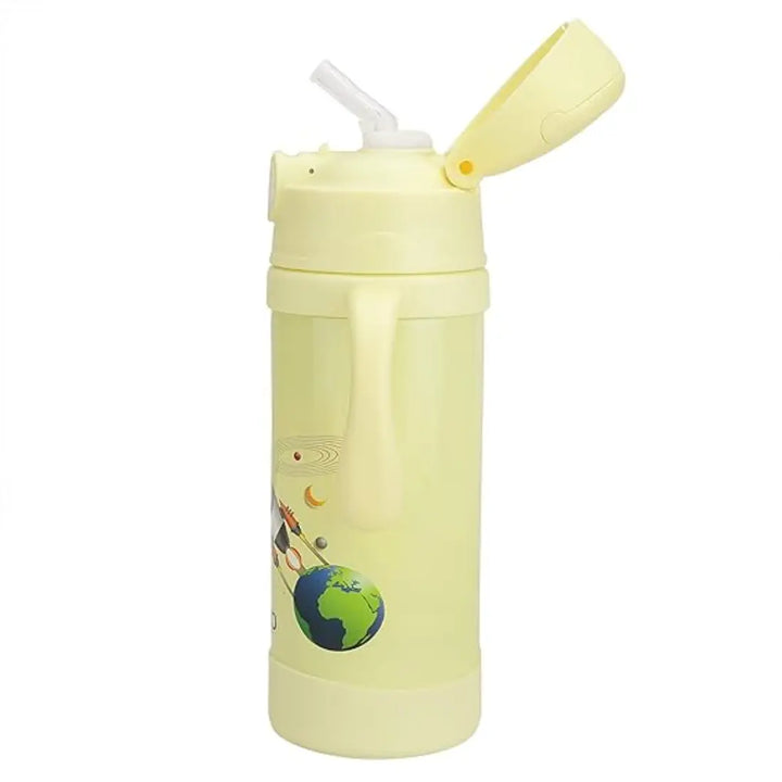 Youp 2in1 Stainless Steel Straw Sipper & Feeding Bottle - Eudora (220 ml) - Yellow