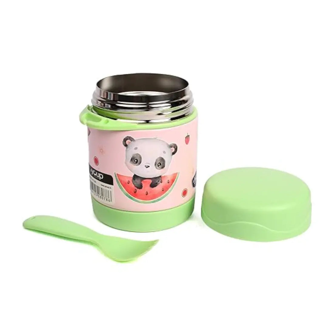 Youp 2in1 Stainless Steel Food Jar - Munchkin (320 ml) - Green