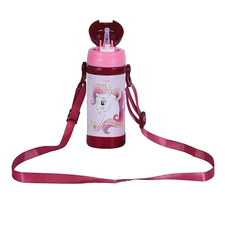 Youp 2in1 Stainless Steel Vacuum Bottle - Brave (350 ml) - Pink