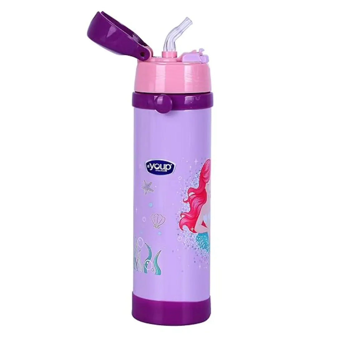 Youp 2in1 Stainless Steel Vacuum Bottle - Brave (350 ml) - Purple