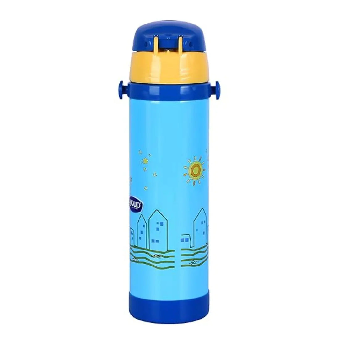 Youp 2in1 Stainless Steel Vacuum Bottle - Brave (500 ml) - Blue