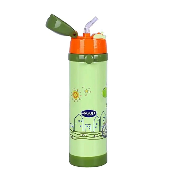 Youp 2in1 Stainless Steel Vacuum Bottle - Brave (500 ml) - Green