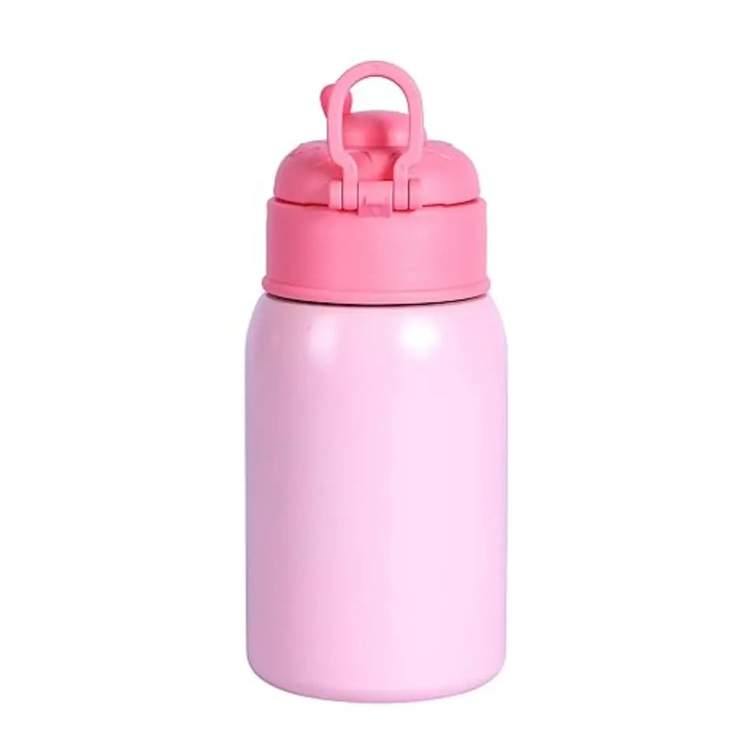 Youp 2in1 Stainless Steel Straw Sipper & Feeding Bottle - Tiago (500 ml) - Pink