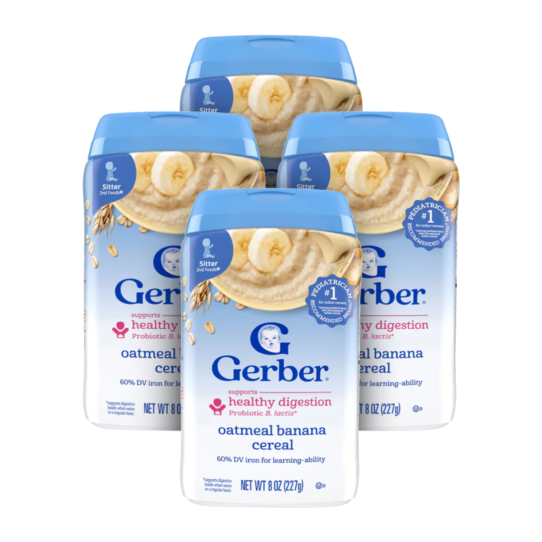 Gerber Cereal Probiotic Oatmeal &amp; Banana (227g)