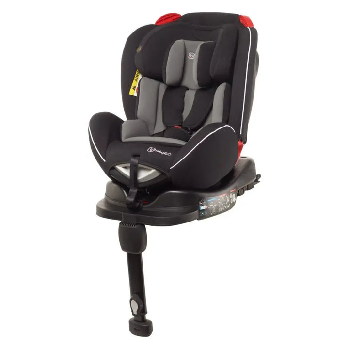 babyGO Fixleg Rotation 360 Car Seat - with ISOFIX and base (Black)