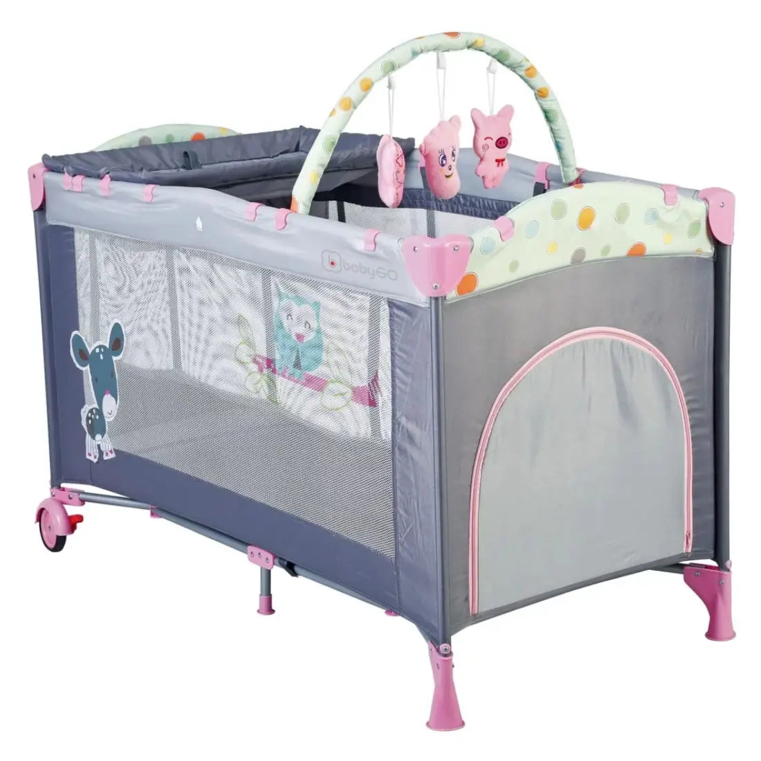 babyGO Sleepwell Playard (Pink)