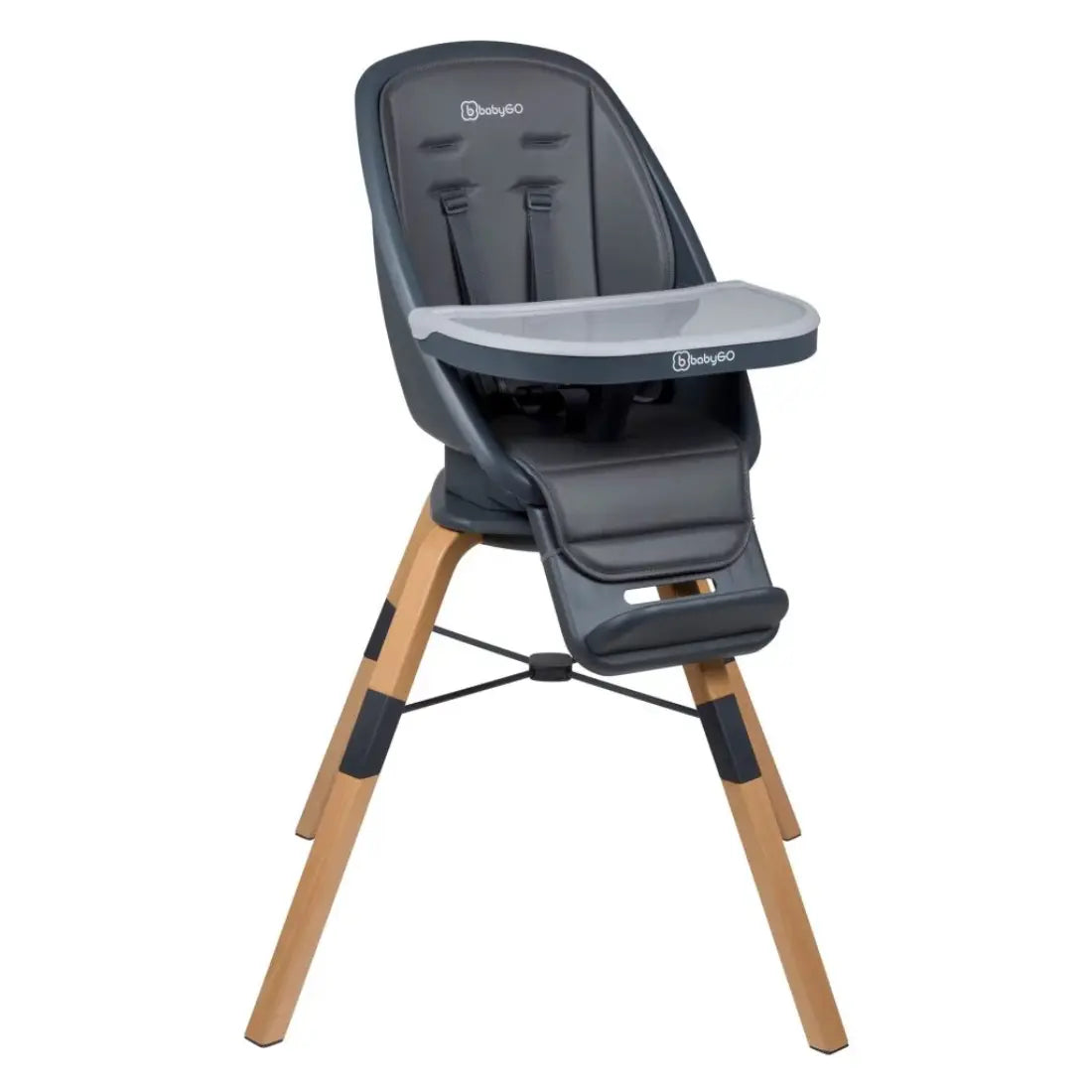 babyGO Carou 360 Rotation High Chair (Grey)
