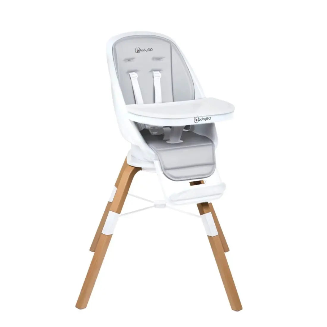 babyGO Carou 360 Rotation High Chair (White)
