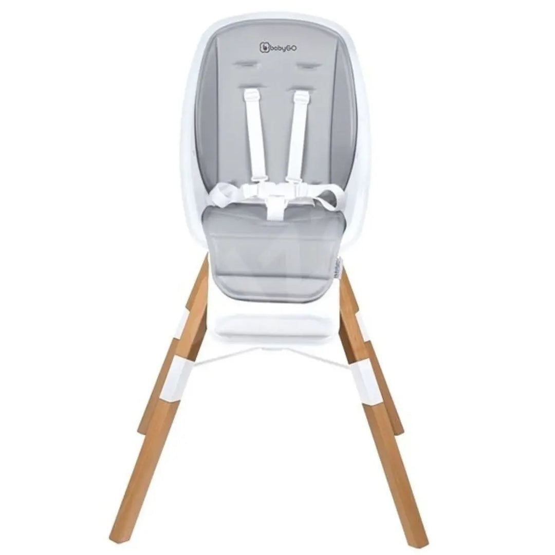 babyGO Carou 360 Rotation High Chair (White)