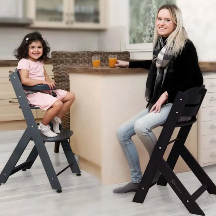 babyGO Family Wooden High Chair (Nature)