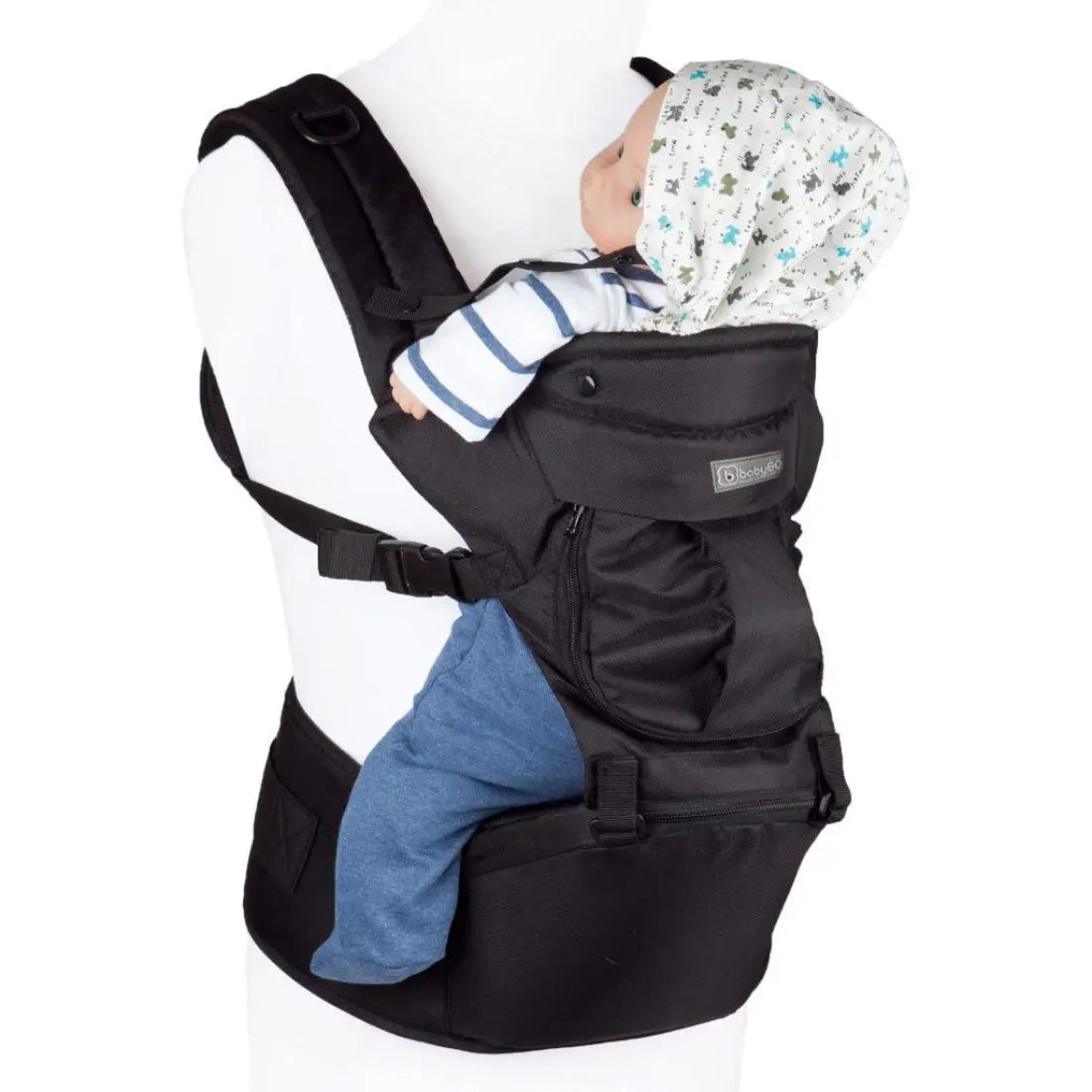 babyGO Wombat Baby Carrier (Navy)
