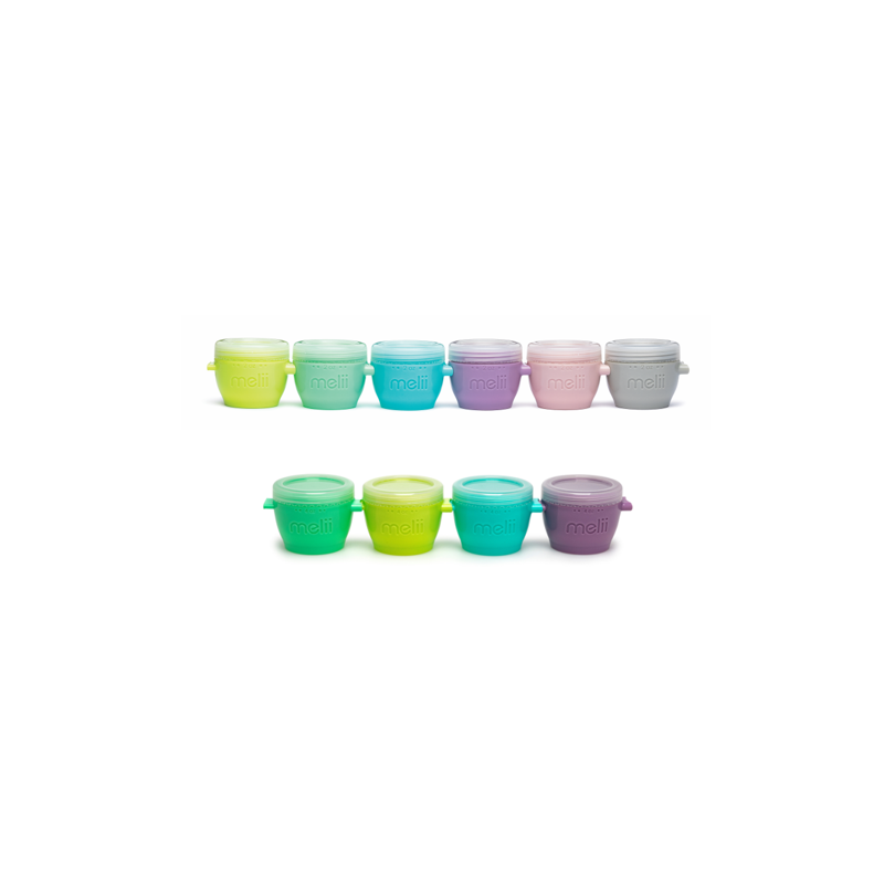 melii Snap & Go Pods - 6 x 2oz + 4 x 4oz - 10 piece set