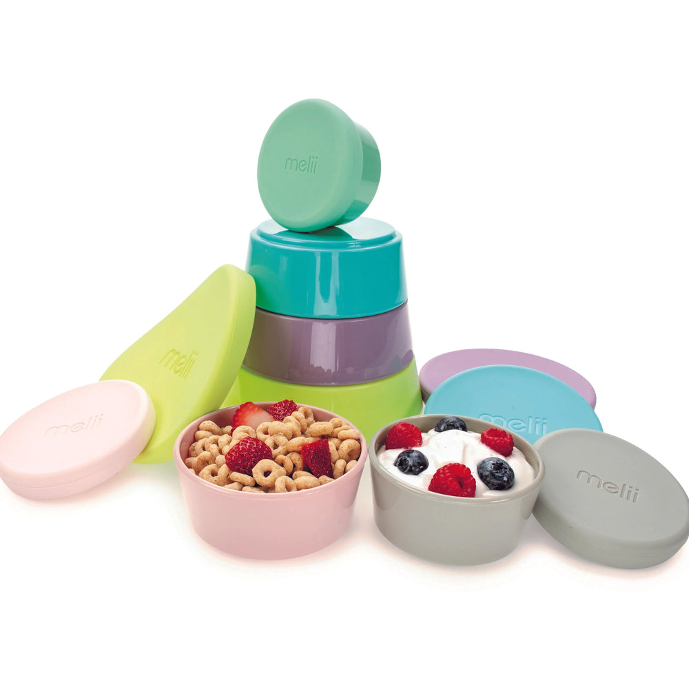 melii Stacking Containers with Silicone Lids
