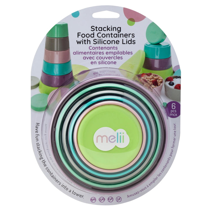 melii Stacking Containers with Silicone Lids