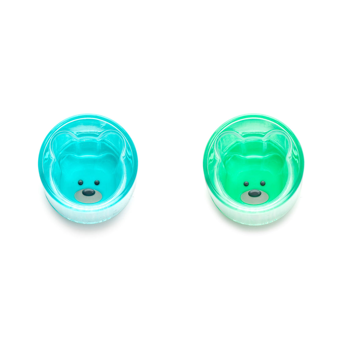 melii Double Walled Bear Cup - 2 pack (Green/Blue)